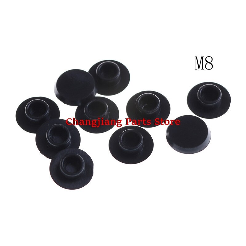 10PCS M5-24 Practical Black Hex Socket Fasteners Screws Covers Caps Allen Bolt Screw Nut Round Head Cover Cap Protector: M8