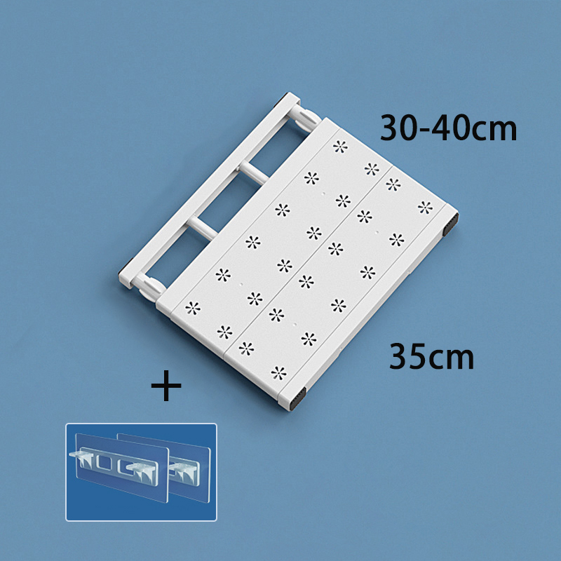 Verstelbare kledingkast opbergplanken kledingkast plank wandgemonteerd rek voor badkamer keukenkast planken huisorganisator: GRIJS