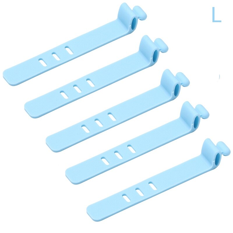 10PCS Soft Silicone Cable Winder Clip Cable Organizer Wire Mouse Cord Line Cable Protector Earphone USB Cable Wire Tie: 10PCS blue