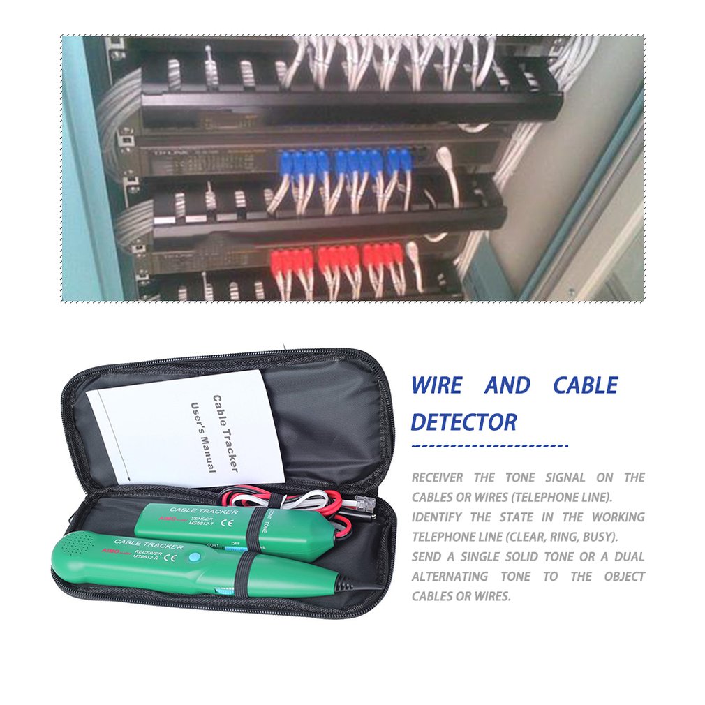 1 pcs 6F22 (9V) Telephone Phone Wire Network Cable Tester Line Tracker for AIMO MS6812 (MS6812-T & MS6812-R)