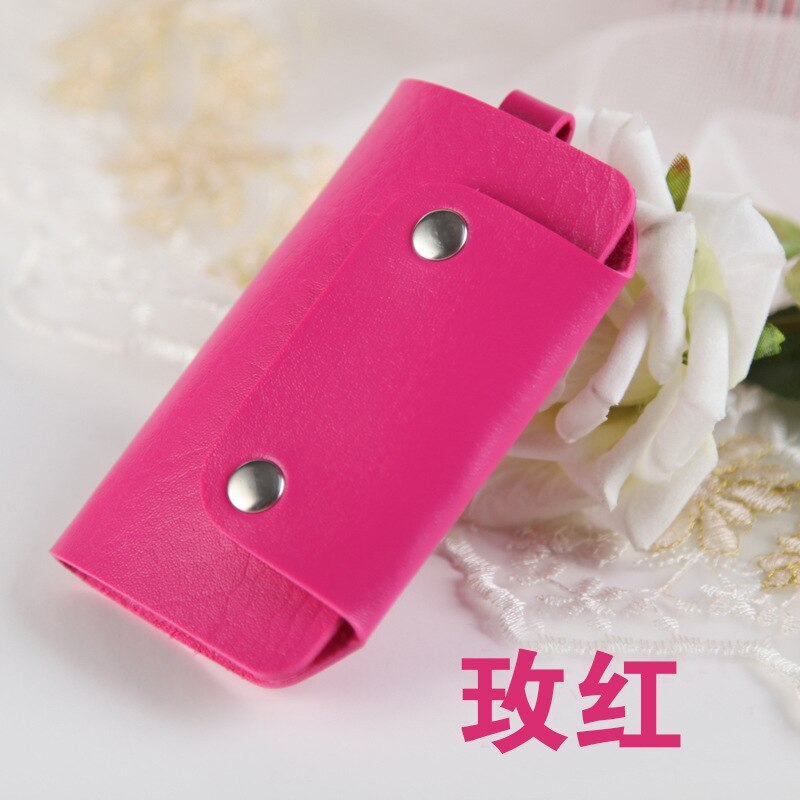 Porte-clé en cuir PU porte-clé de voiture porte-clé: ROSE