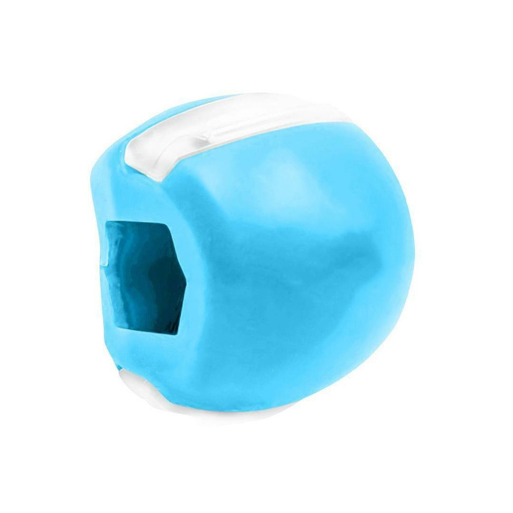 Ansigtslinje slanketræner jawline motionist tyggebold fødevarekvalitet silikone anti-rynke skønhed muskel træningsudstyr: Blå