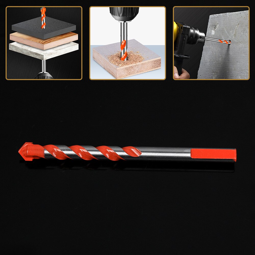 6/8/10/12mm Triangle Diamond Drills Twist Hammer Multi-Construction Wall Hole Saw Metal Drill Bit Saw Drilling Multipurpose Elec