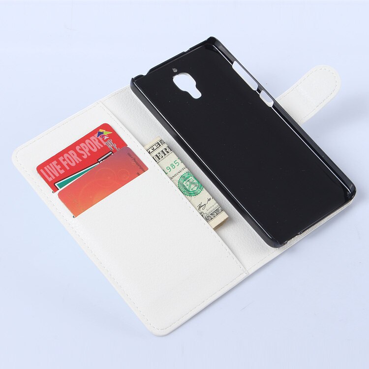 Cyboris-funda de piel sintética con tapa para XiaoMI Mi4 M4, funda con ranura para tarjetas, moderna: white