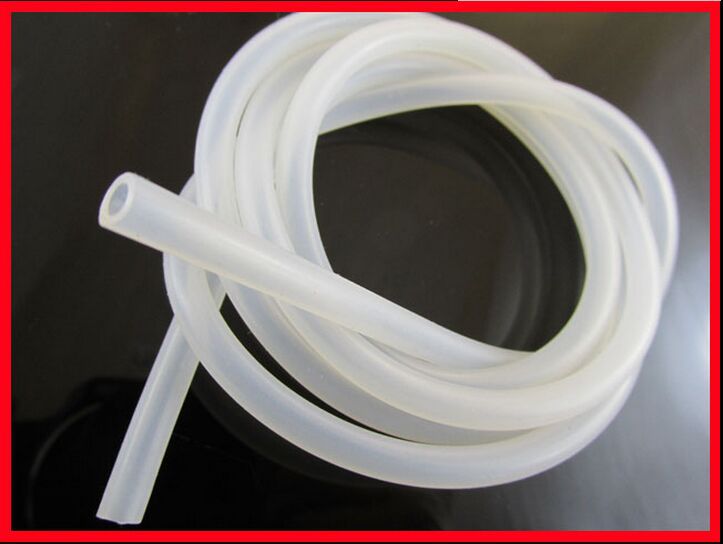50 meter/partij, 1*2mm Zachte transparante Food Grade Medisch Gebruik FDA Siliconen Rubber Flexibele Buis/Slang/Sanitair Pijp