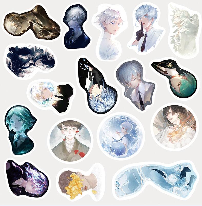 Moon Star Stickers Cute painting Diary Decoration Label Paper Stickers Pack DIY Stickers school supplies escolar: bao shi