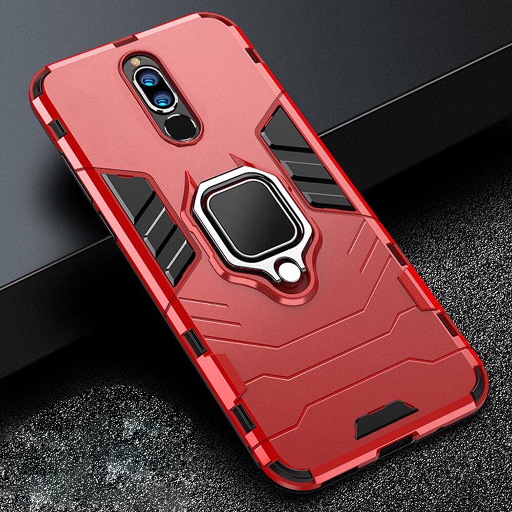 Funda armadura de Metal para Xiaomi Redmi 8 A, carcasa de teléfono con soporte de anillo de Metal para Redmi 8 8A, A prueba de golpes, carcasa de parachoques reforzado: Redmi 8A / Red