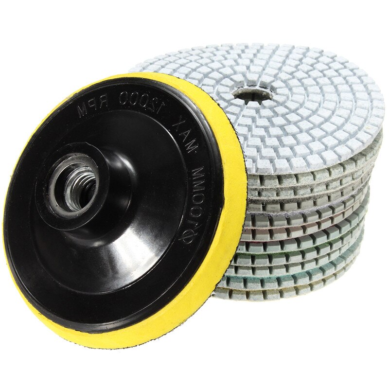 4Inch1 2 unids/set 100mm herramientas abrasivas almohadillas de pulido de diamante seco húmedo disco de lijado amoladora para granito piedra mármol pulido