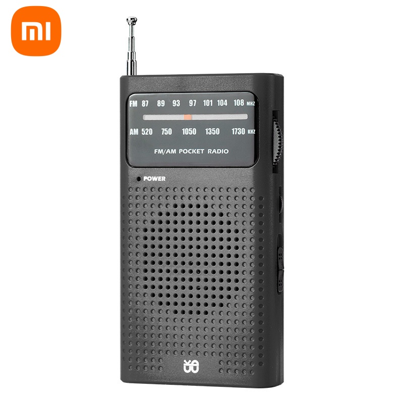 Xiaomi Full Band AM FM Radio Battery Powered 3.5mm AUX Portable Pointer Radio HIFI Analog Radio Best Reception Pocket Radio: Blue