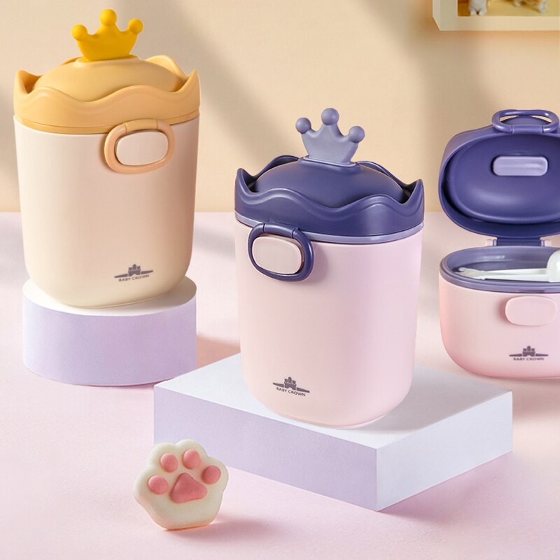 Baby Portable Infant Milk Powder Box Food Storage Box Formula Dispenser BPA Free Cartoon Toddler Snacks Cup Container Kids