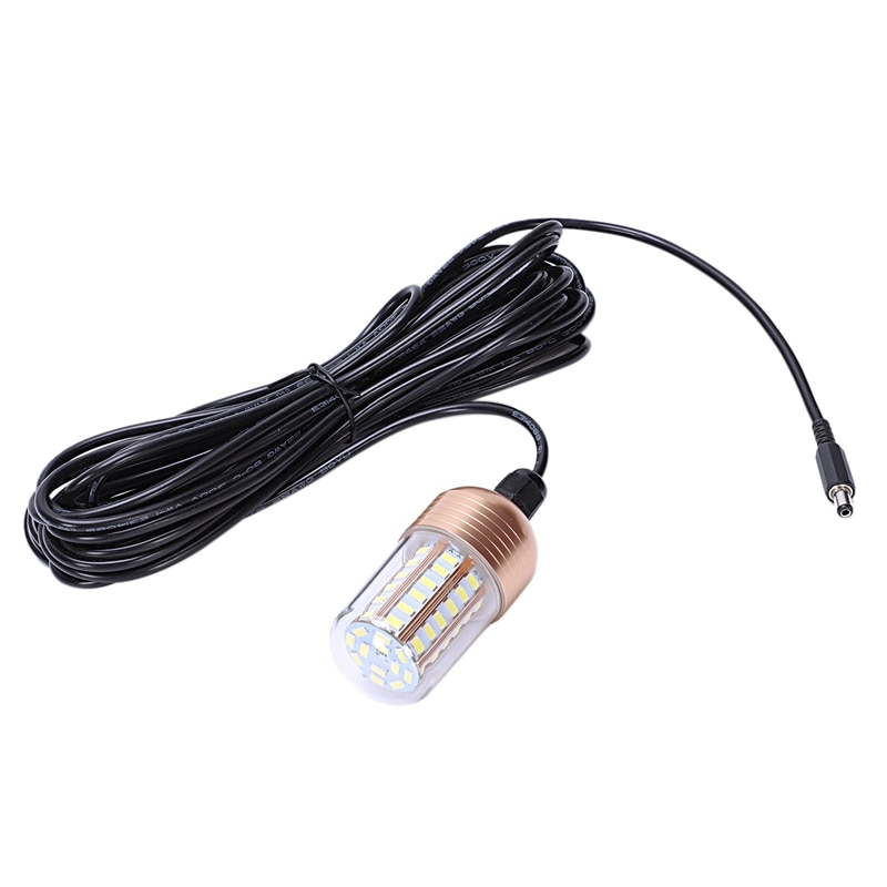 12v 30w led onderwater nacht vislamp fishfinder licht met snoer onderwater led lamp aas inktvis vissen aantrekkend licht