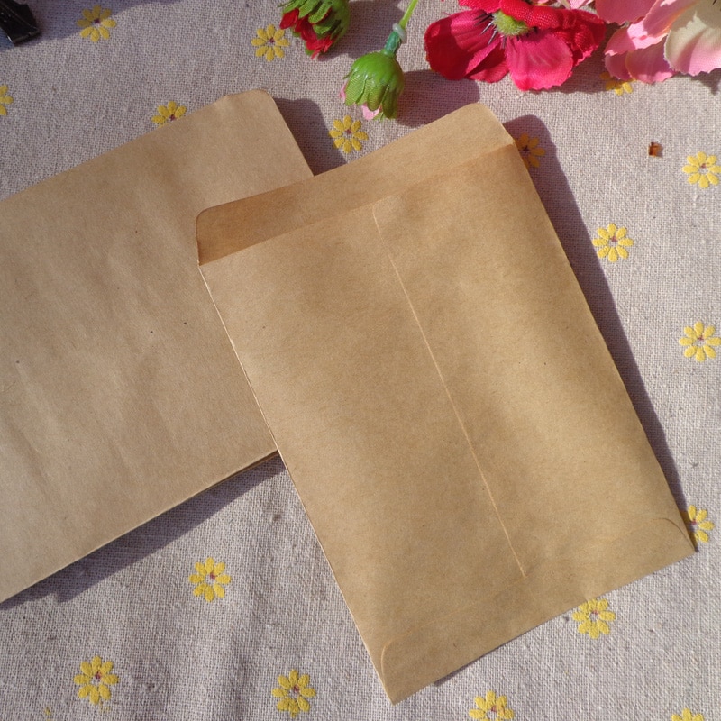 25 kpl kraft tyhjä kirjekuori paperitavarat kortti kirjekuoret postikortti valokuvasäilytys juhlat lahja paperipussi 9 x 12.5cm