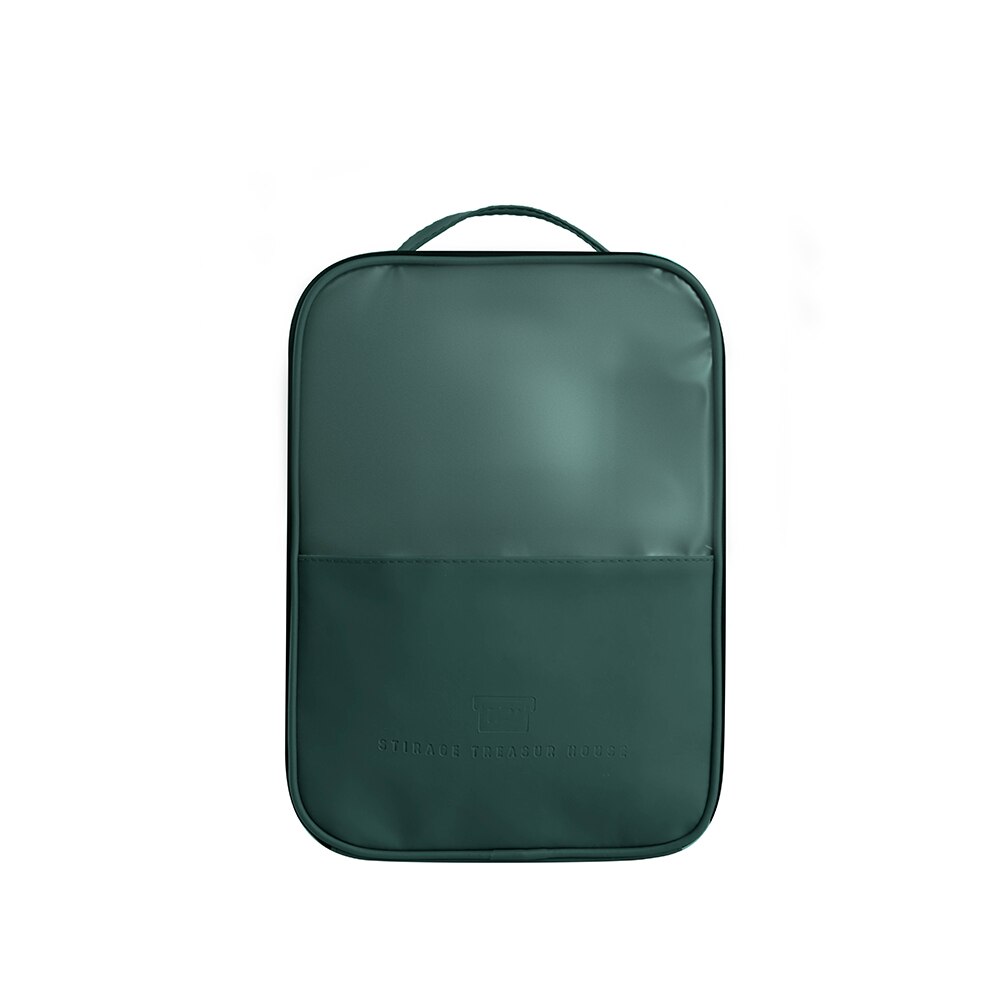 Moda à prova dwaterproof água pu sapatos saco bolsa de armazenamento bolsa de viagem portátil tote sapatos organizador orting bolsa acessórios de viagem: Paris Green