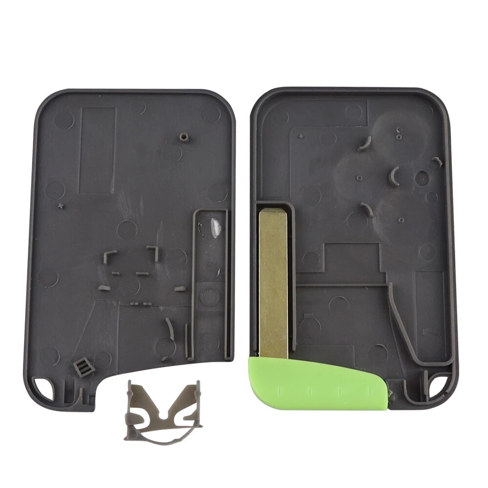 Xnrkey 3 Knop/Verlichting Knop Afstandsbediening Card Shell Voor Renault Laguna Card Key Shell Met Green Blade Zonder Woorden zonder Logo