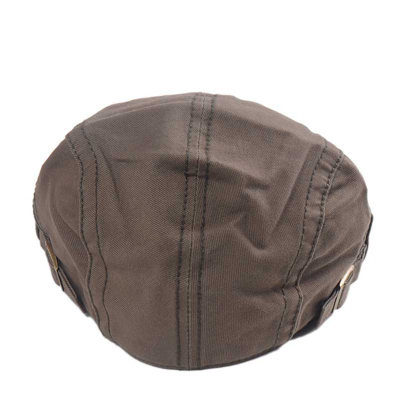 Spring Summer Men's Hats Duckbill Berets Hat for Male Washed Cotton Solid Golf Visors Herringbone Flat Caps Casquette