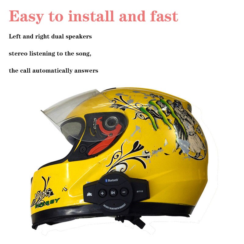 Bluetooth Motorhelm Headset Motor Handsfree Headset Hoofdtelefoon Intercom Voor Muziek Gps Auto Styling Dfdf