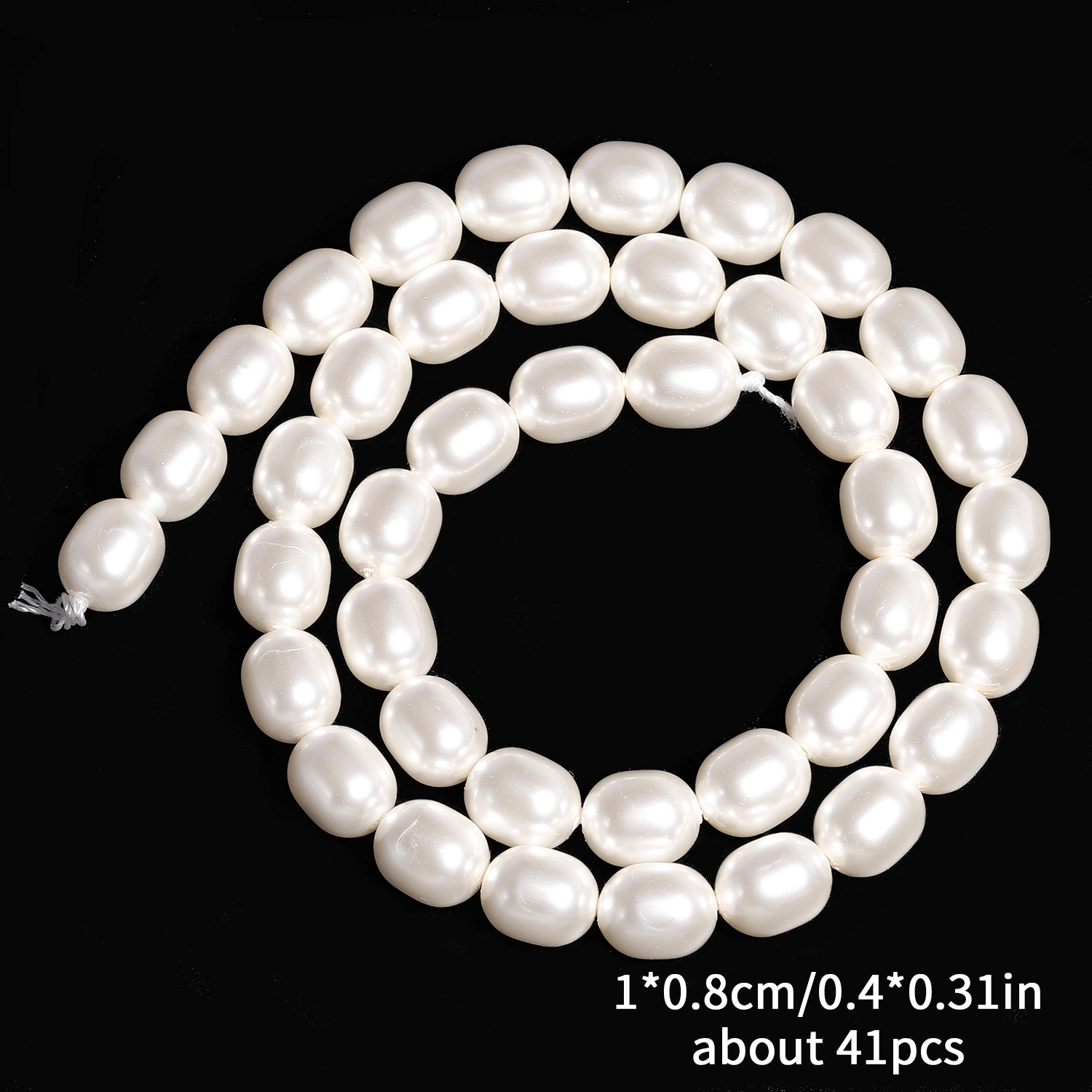 Perlas de imitación blancas redondas planas, cuentas sueltas de vidrio para joyería, costura, accesorios para pulseras y pendientes hechos a mano DIY: Rojo