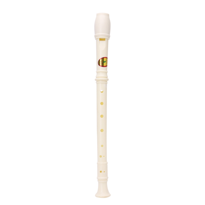 Y1UC Plastic Instrument Musical Soprano Recorder Long Flute 8 Holes: white