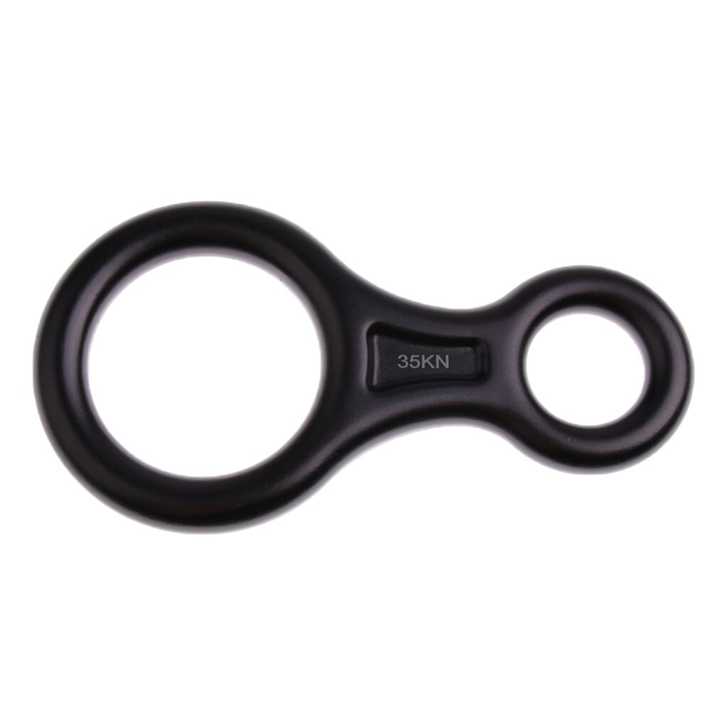 Safety 35kN Aluminum Figure 8 Descender For Climbing Rope Rappelling