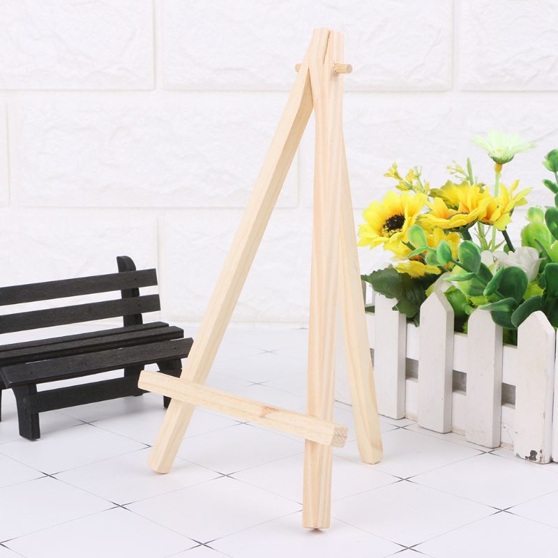 Natural Wood Mini Easel Frame Tripod Display Meeting Wedding Table Number Name Card Stand Display Holder Children Painting