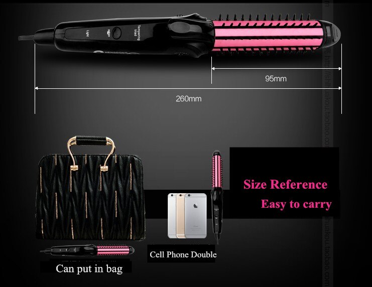 3 in 1 Styling Tool hair curler Multi Straightener Hair Curling Iron Brish Hair Styler Wavy Roller magic curler