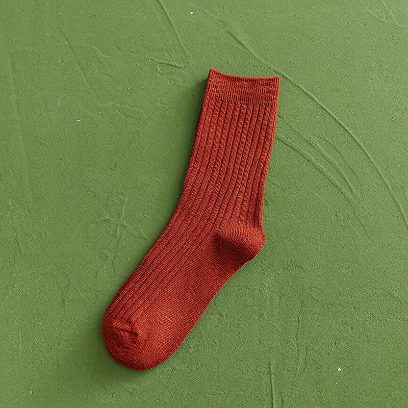 korean style women streetwear cotton socks woman calcetines de la mujer meias mulher skarpetki kobieta skarpety meia chaussette: red