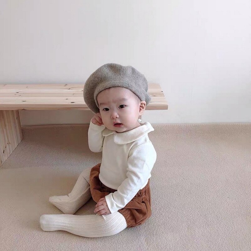 Herfst Kids Meisjes Shirts Turn-Down Kraag Bloemen Dot Effen Kleur Lange Mouwen Blouse Kinderen kleding E1900