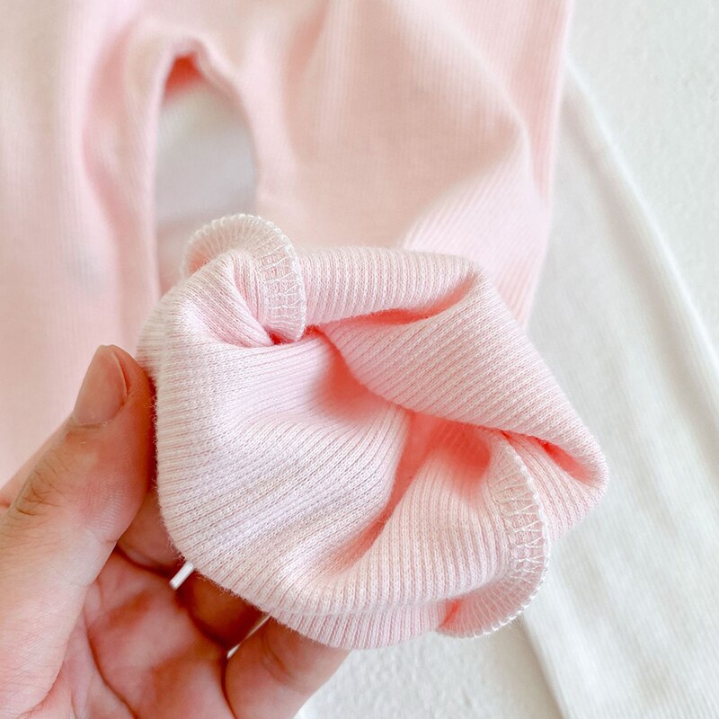 New Autumn Baby Legging Girls cotone tinta unita a righe a coste dolce rosa Leggings bambino bambino a costine ragazzi pantaloni abbigliamento