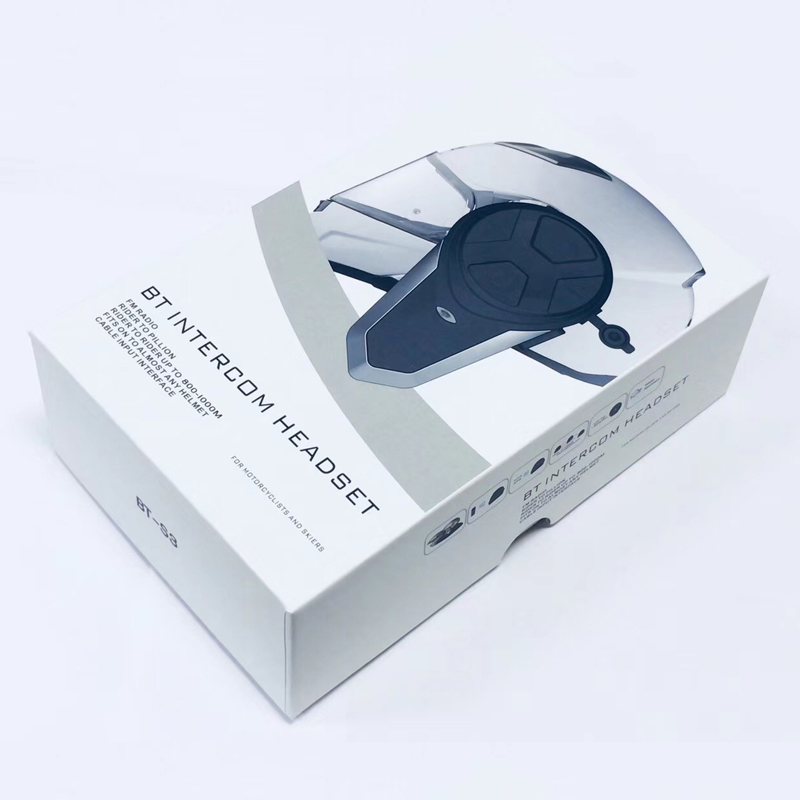 BT-S3 Pro Motorhelm Intercom Motorbike Draadloze Bluetooth Headset Waterdichte Bt Intercomunicador Interphone Met Fm