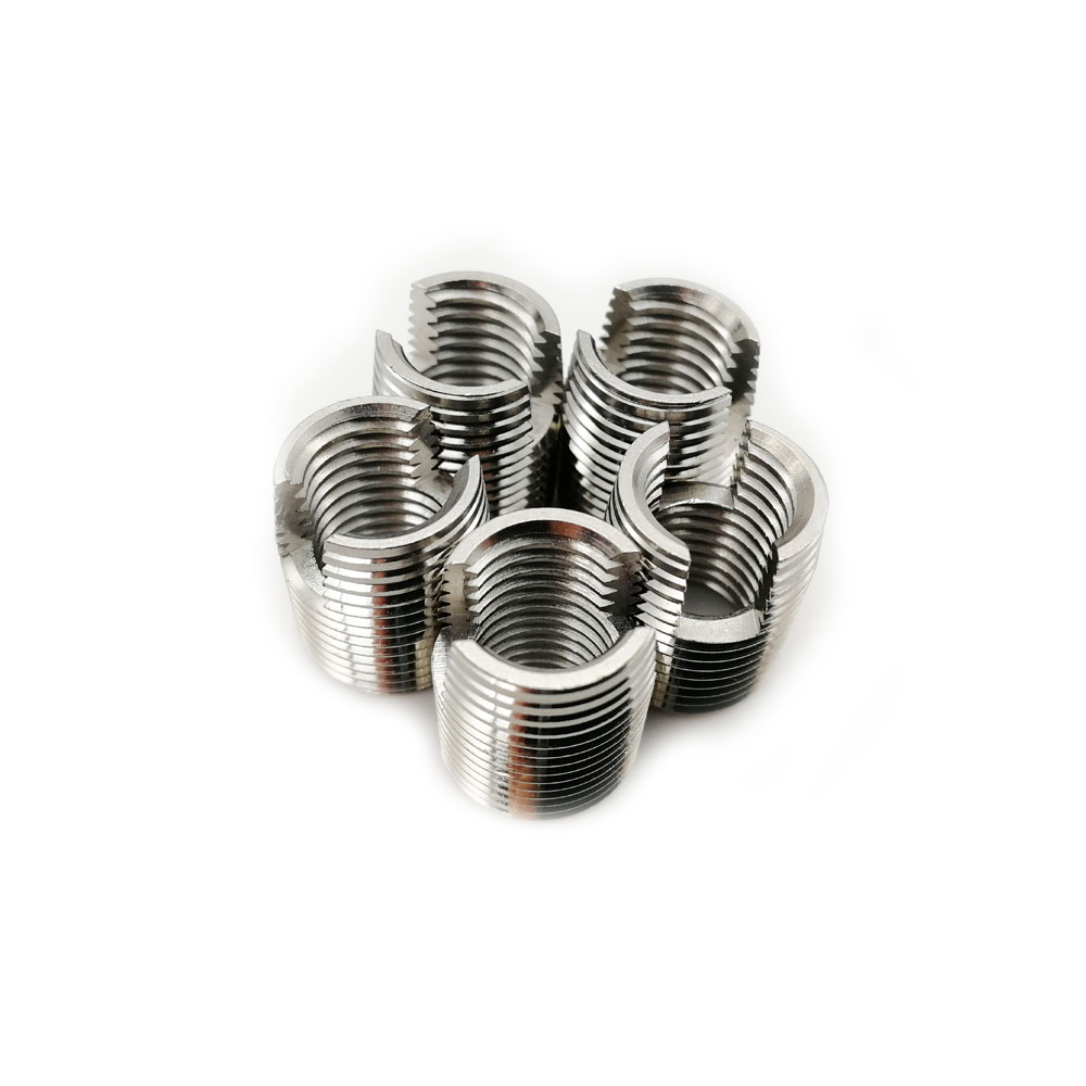 20PCS stainless steel Threaded Inserts Metal M6-1.0 Thread Repair Insert Self Tapping Slotted Screw Threaded