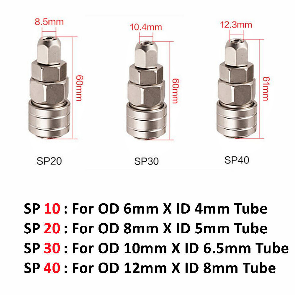 Pneumatic Fitting C Type Self-locking Quick Coupling Connector Coupler For Air Compressor SP PP SM PM SH PH SF PF 10 20 30 40