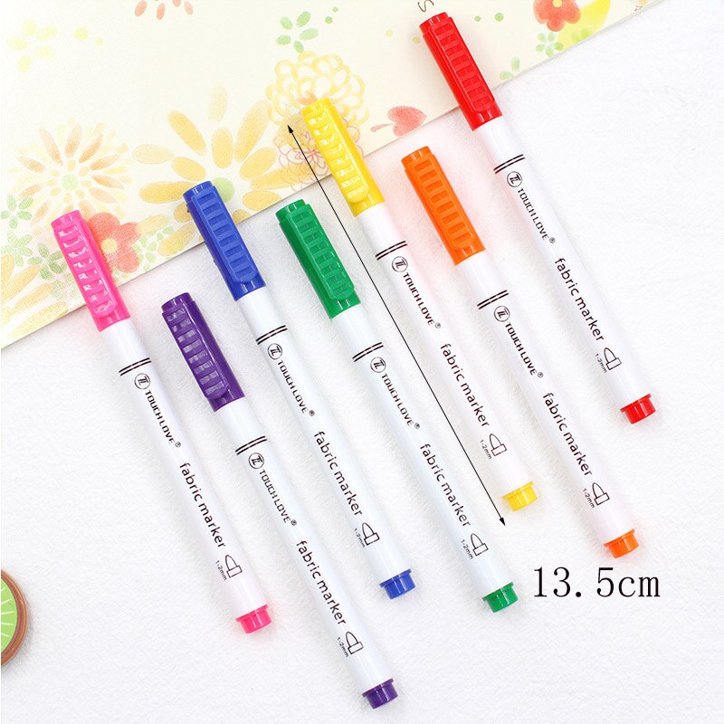 8pcs/Set Clothes Textile Marker Fabric Paint Pen DIY Crafts T-shirt Pigment Painting Pen School Home Stationery Graffiti Supply