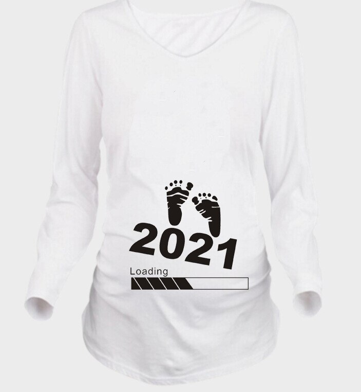 1 teile/los Frauen essen Gedruckt Schwangere T Shirt Mädchen Mutterschaft Kurzarm Schwangerschaft sommer top: 3 / XXL