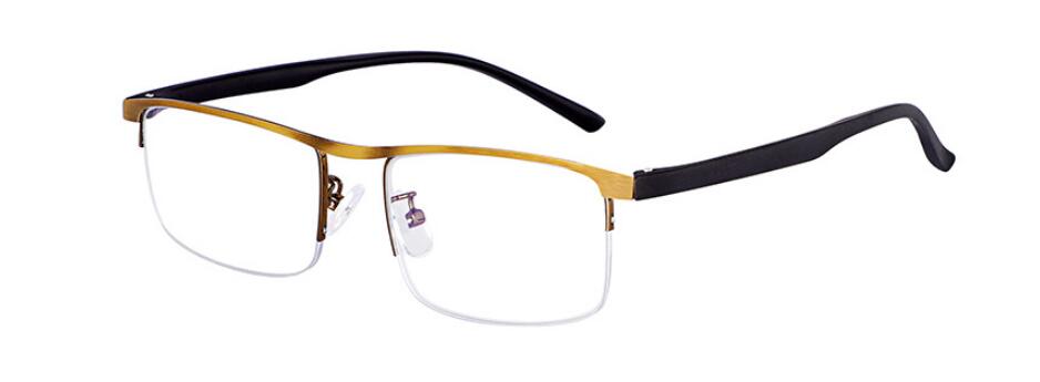 Multifocale Progressieve Leesbril Mannen Vrouwen Anti Blauw Uv Beschermen Presbyope Bril Half Frame Automatische Aanpassing Eyewear
