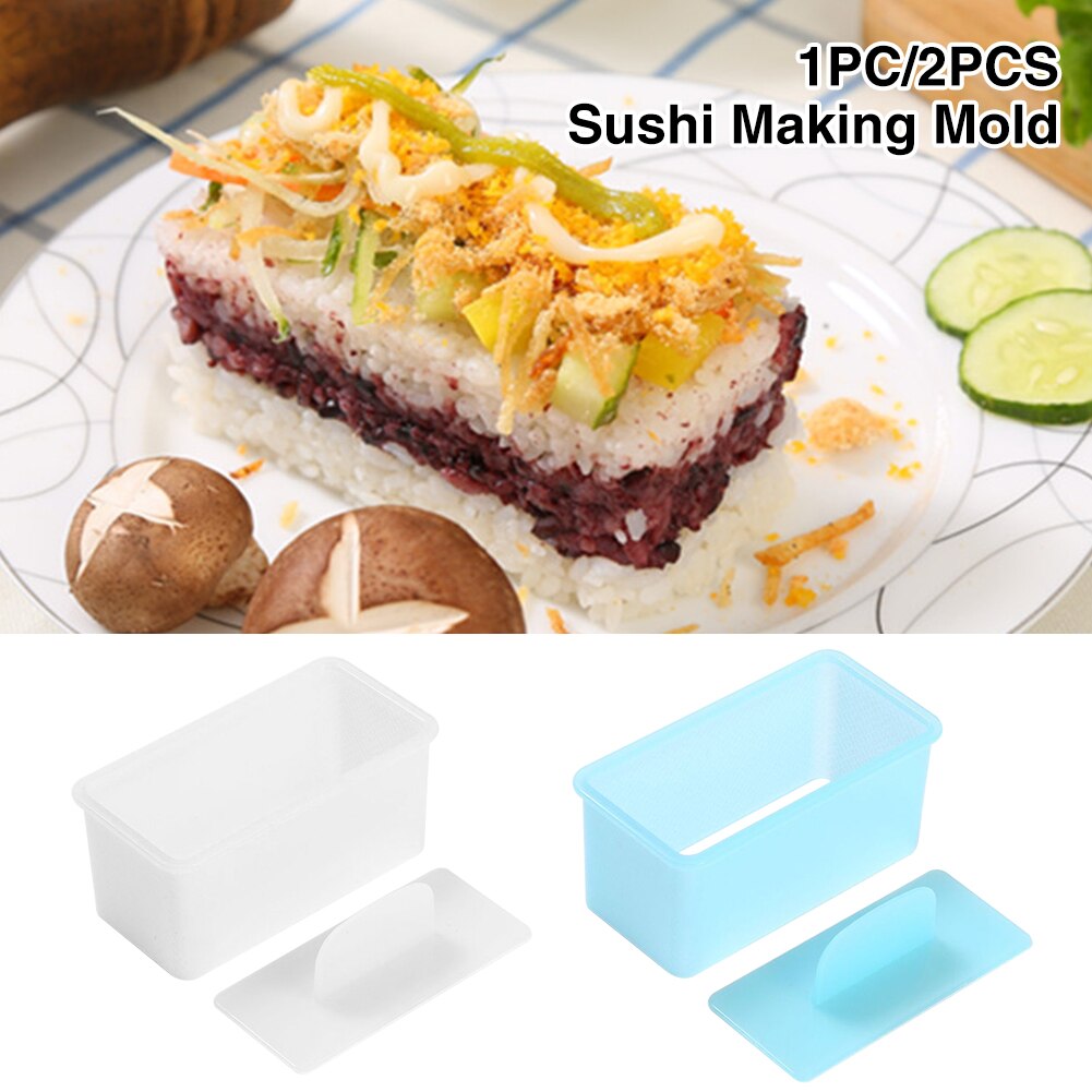 DIY Food Lunch Rectangular Kitchen Tool Cooking Rice Ball Sushi Mold Meat Press Bento Portable Non Stick Japanese Onigiri Maker