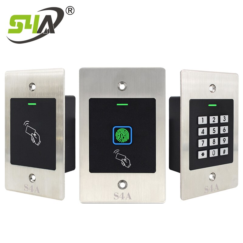 S4A Waterproof Embedded Mounted Fingerprint Access Control RFID reader controller Electronic Door Opener System password keypad