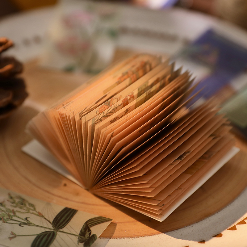 Mini LIBRO DE poetría de flores de 50 piezas, planificador de diario de chatarra, álbum de recortes de papel artesanal, álbumes de fotos artesanales decorativos Vintage
