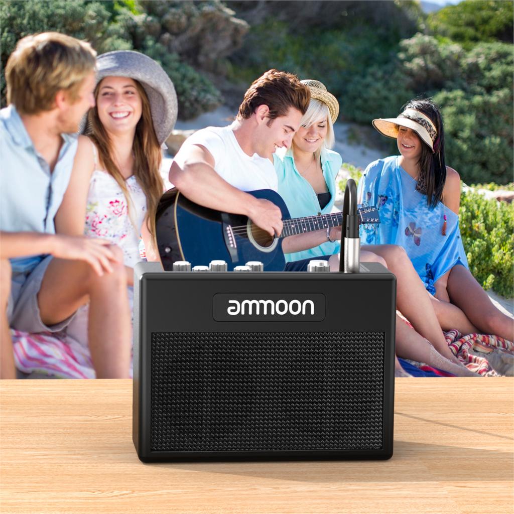 Ammoon pokamp wzmacniacz gitarowy wbudowany multi-efekty 80 rytmy perkusyjne wsparcie tuner uzyskiwać tempo funkcja z zasilaczem