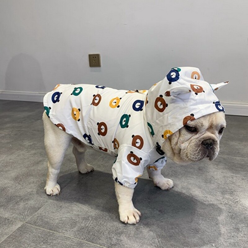 Impermeable para perro mascota impermeable al aire libre ropa para perro Chihuahua Bulldog francés Pug perro lluvia abrigo mascota chaquetas de dibujos animados suministros para mascotas