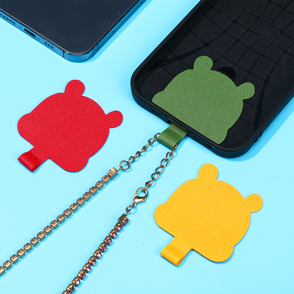 1Pc Universal Mobile Phone Lanyard Card Gasket Cute Bear shape Detachable Adjustable Necklace Clip Snap Cord Rope Patch