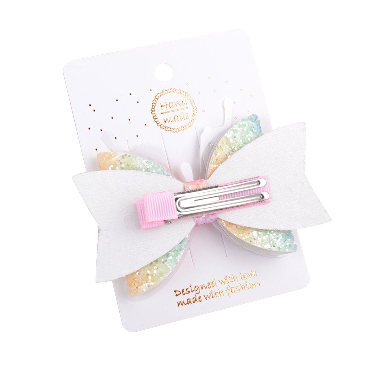 Małe dziewczynki błyszcząca ozdoba robić włosów łuki świecący robić włosów w kształcie motyla Barrettes zaciski krokodylkowe upominki na przyjęcie urodzinowe