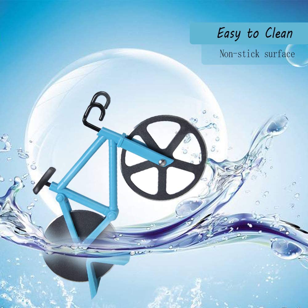 Bicycle Pizza Cutter Wheel Stainless Steel Plastic Bike Roller Pizza Cutting Wheels Chopper Kitchen Gadget Baking Accessories