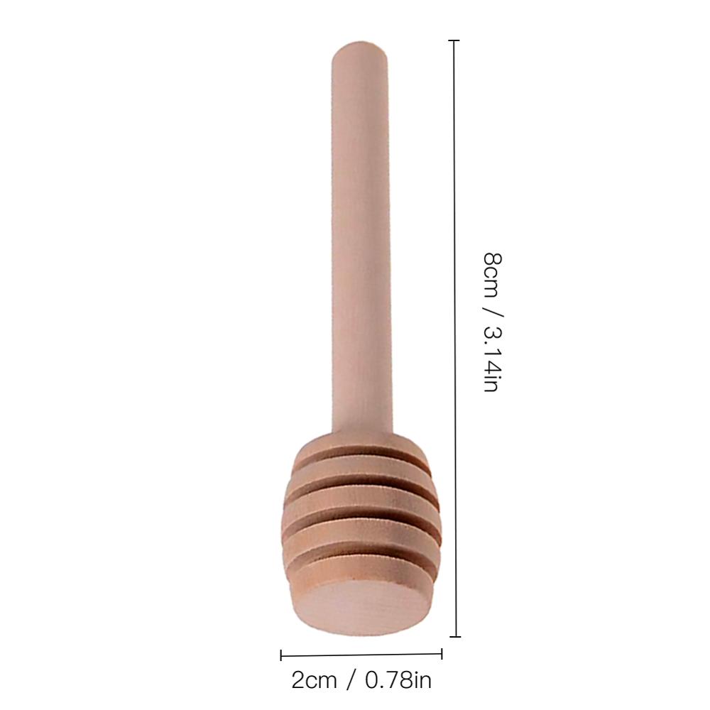 24/60- pack trä omrörare honung skopa trä honung sked stick för honung burk stick samla och dispensera honung verktyg