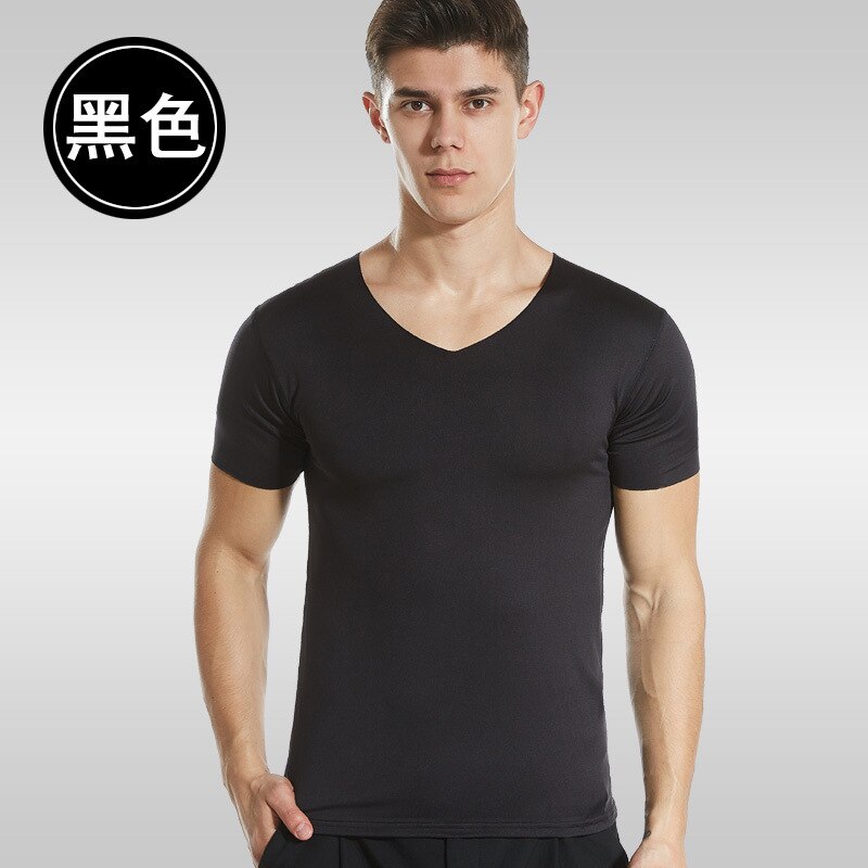 ELI22 nouveaux hommes maigre T-shirt gymnases Fitness musculation T-shirt mâle impression T-shirt hauts été vêtements de sport: 5XL / Black