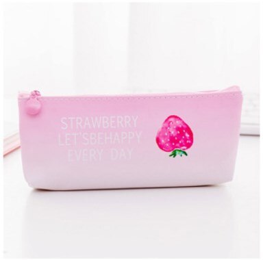1pc novo fresco morango lápis caso kawaii caneta saco de papelaria armazenamento organizador saco meninos & meninas lápis caso para material escolar: 1xStrawberry
