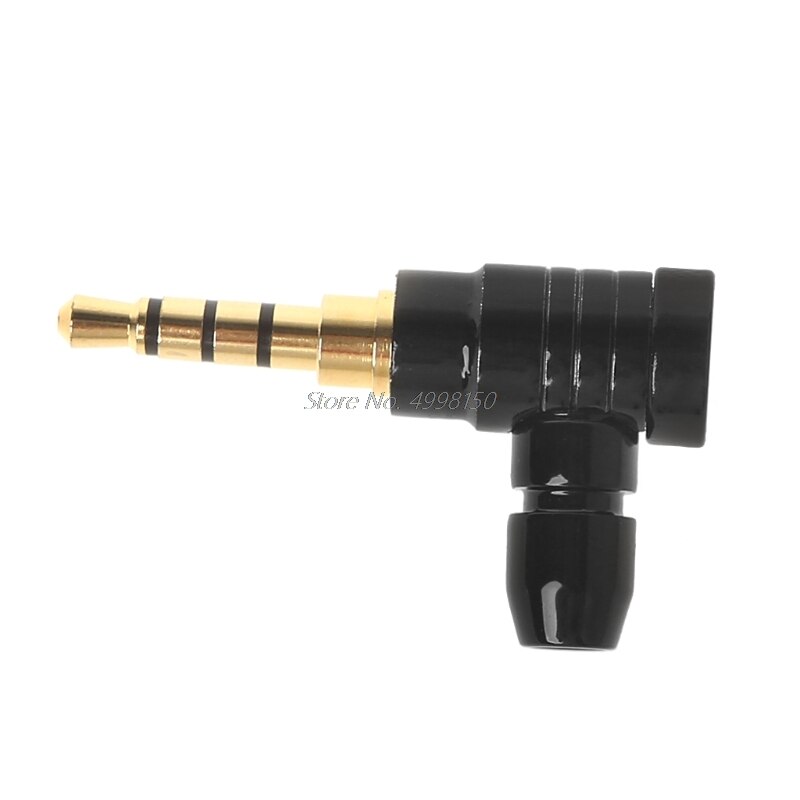 90 Graden Haakse Male Jack Plug 4 Pole 3.5 Mm Stereo Audio Adapter Converter: 1