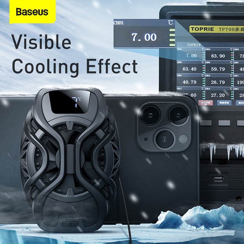 Baseus-Radiador de teléfono móvil para juegos, Enfriador de Teléfono Universal ajustable, soporte portátil, disipador de calor para teléfonos de 67mm-88mm de ancho