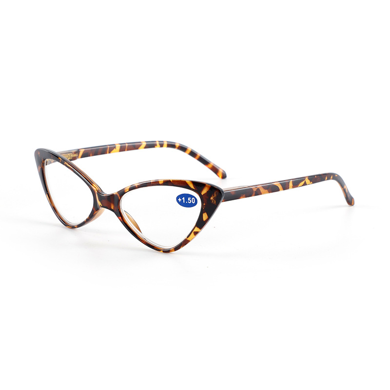 Gafas de lectura estilo ojo de gato para mujer, anteojos de lectura Retro con montura pequeña, lentes transparentes, para presbicia, Pc, montura completa
