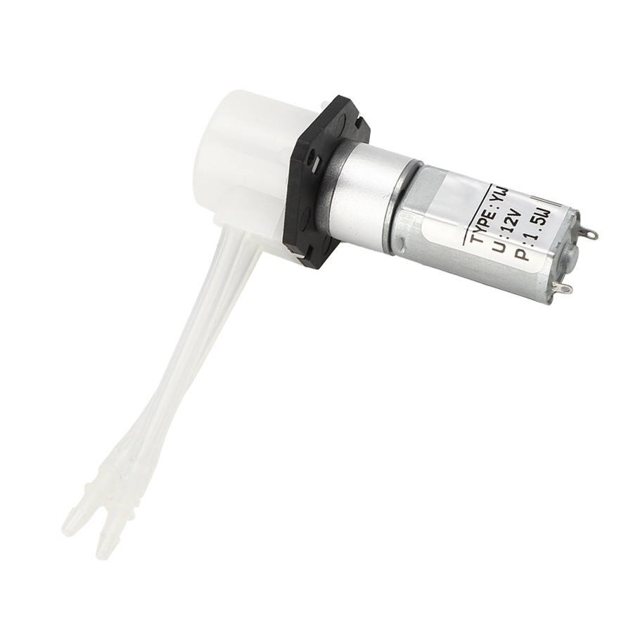 Mini dosing pump 12V DC peristaltic with silicone pump tube for laboratory bioengineering back and forth support