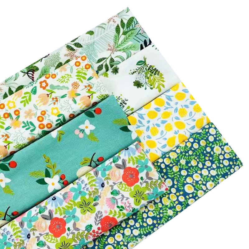 Tecidos de algodão estampados, 50cm x 50cm, costura, acolchoado para patchwork, bordado, faça você mesmo, artesanal, 8 peças da série frutas: 25cm x 25cm / 5
